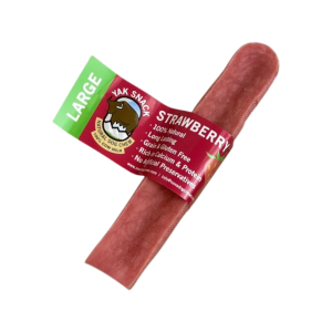 Твърдо сирене за дъвчене Yak Snack с ягода – натурално лакомство за кучета
